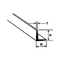 Styrene Angle 3/8"