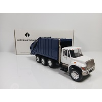 CO6941-01 - International 7000 Garbage Truck - White Cab / Blue Packer