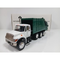 CO6941G - International 7000 Garbage Truck - White Cab / Green Packer