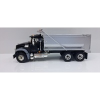 FG50-3128 - Mack Granite Dump Truck - Black / Silver