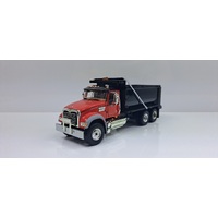 FG50-3129 - Mack Granite Dump Truck - Red / Black