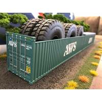 Iconic Replicas - IR40AWS - AWS 40' Open Top Container w/ Tyres
