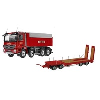 NZG802-03 - Mercedes Benz Actros Tipper with Nooteboom Trailer - Kutter
