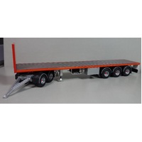 TEK82402B - Flat Bed Trailer and Dolly - Red  - Scale 1:50