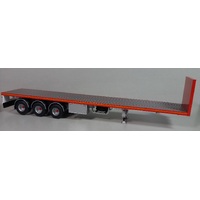 TEK82402C - Flat Bed Trailer - Red - Scale 1:50